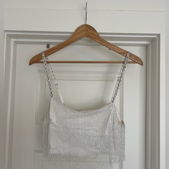 SHOW ME YOUR MUMU Swift Fringe White Beaded Set - Picture 3 of 6